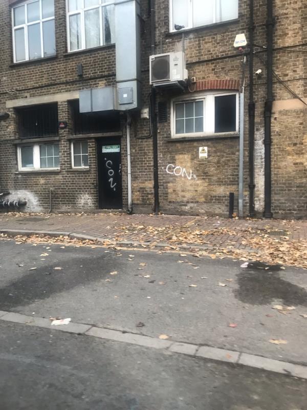3 x silver tags (Con) are located on a doir wall and cabinet situated on Canberra Road behind 117 Broadway W13-117 BROADWAY, West Ealing, W13 9DL