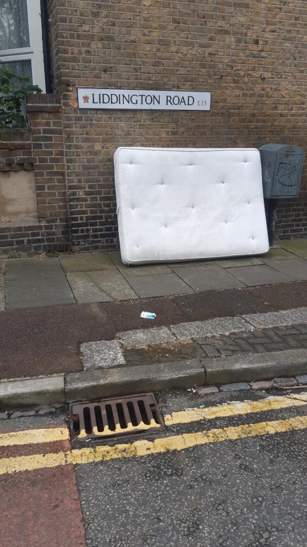 Mattress dumped on Friday. This place is a hotspot for fly-tippers!-2 Liddington Road, Stratford, London, E15 3PJ