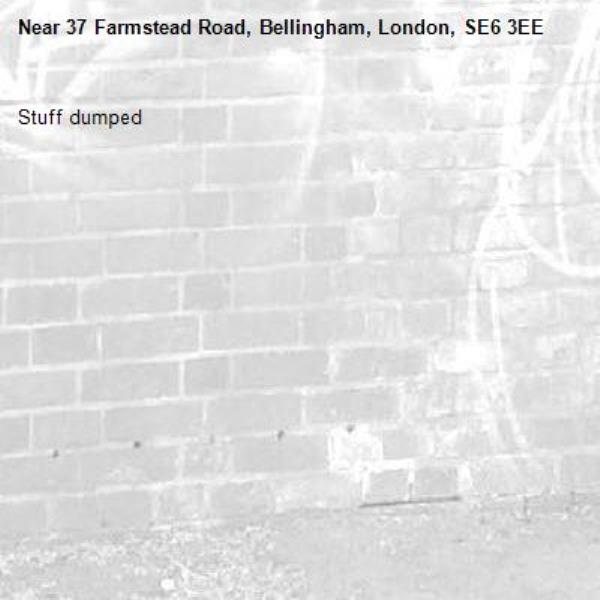 Stuff dumped -37 Farmstead Road, Bellingham, London, SE6 3EE