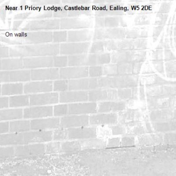 On walls -1 Priory Lodge, Castlebar Road, Ealing, W5 2DE