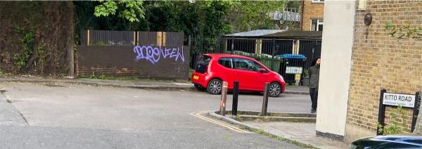 Graffiti on wall-Beacon Gate, London