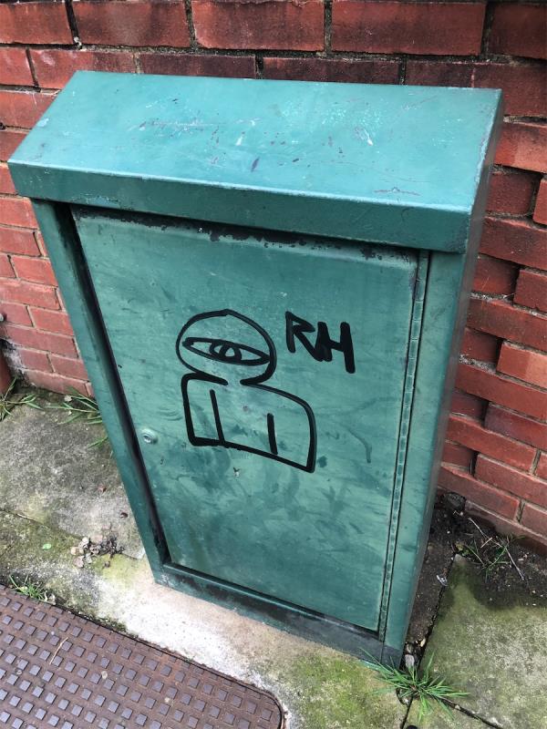 Remove graffiti from cable box-10 Stainton Road, London, SE6 1AD
