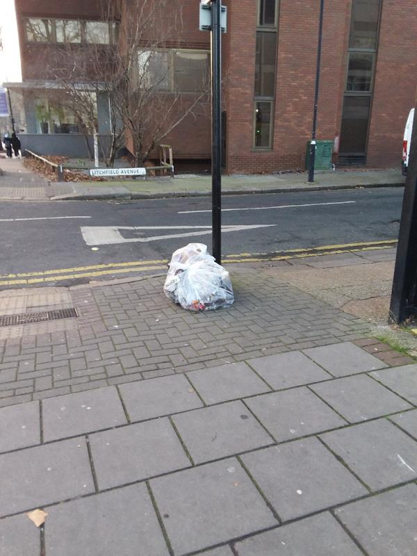 Bin Bags and Litter at this location-38a Romford Road, London, E15 4LW