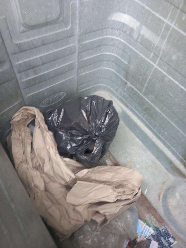 BB of domestic waste in paper bin-A7, Jersey JE2, Jersey