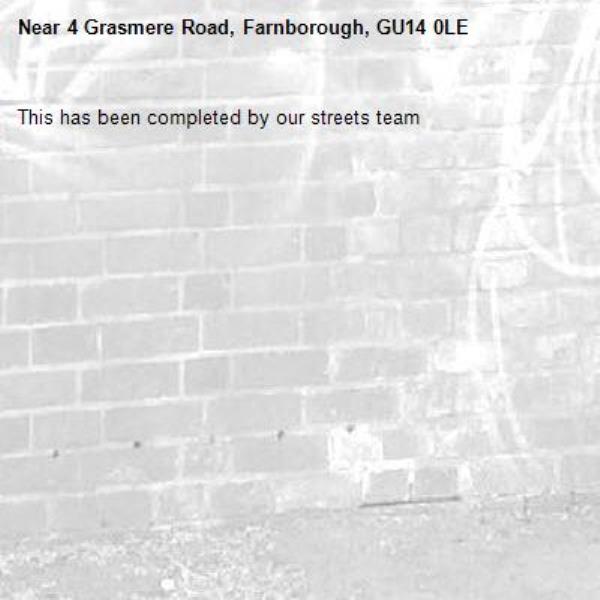 This has been completed by our streets team-4 Grasmere Road, Farnborough, GU14 0LE