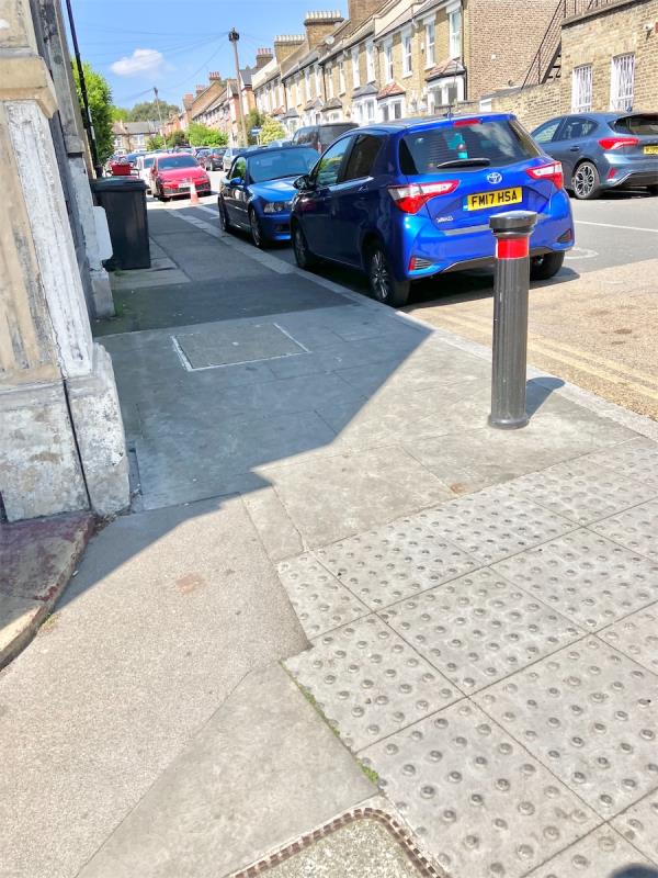 Vehicle parked on double yellow lines -1 Holdenby Road, Crofton Park, London, SE4 2DA
