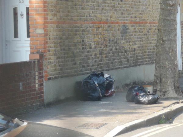 Rubbish dumped -72 Hubert Road, East Ham, London, E6 3EY