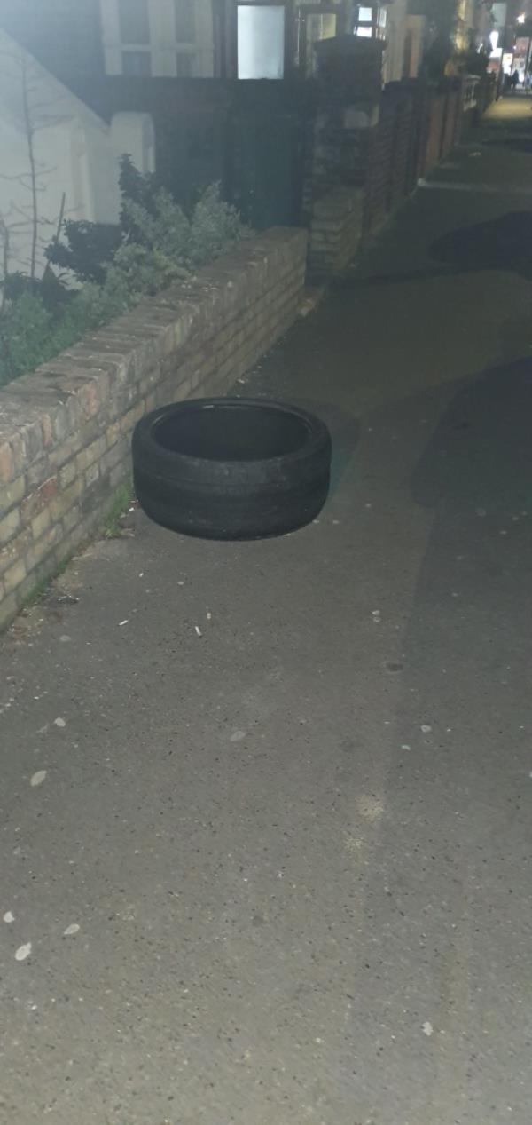 Tyre. Reported twice  -7 Saint George's Road, Green Street West, E7 8HU, England, United Kingdom