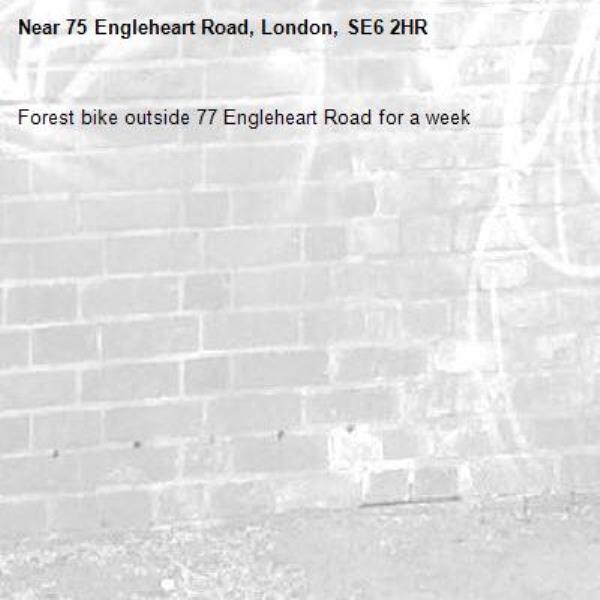 Forest bike outside 77 Engleheart Road for a week-75 Engleheart Road, London, SE6 2HR