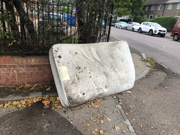 Junction of Old Bromley Road. Please clear a mattress-Brent House Brangbourne Road, Downham, BR1 4LS, England, United Kingdom