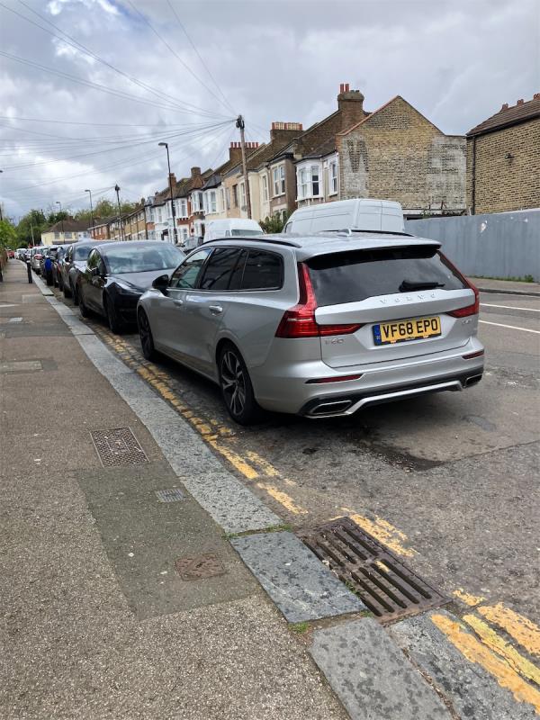 Vehicles parked on double yellow lines. Everyday here. -1 Eddystone Road, Crofton Park, London, SE4 2DE