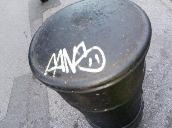 Graffiti on the bin removed -36 Oxford Road, Reading, RG1 7LA