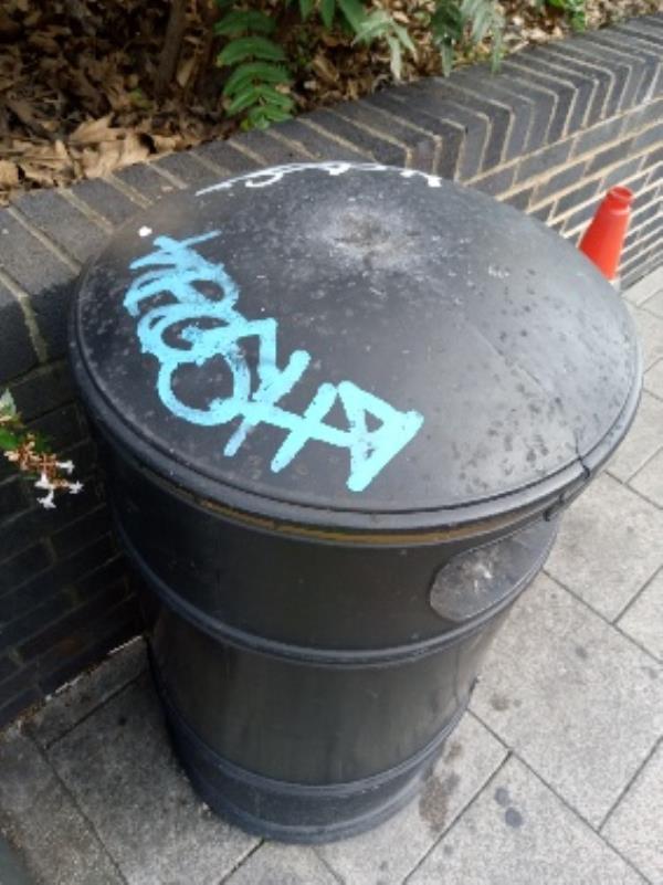 Graffiti on the bin removed -20 Oxford Rd, Reading RG1 7LA, UK