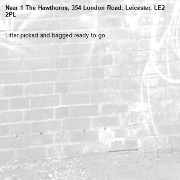 Litter picked and bagged ready to go -1 The Hawthorns, 354 London Road, Leicester, LE2 2PL