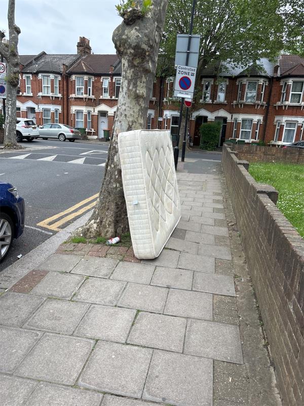 Fly tipping at top of Sandringham Road -561 Katherine Road, Forest Gate, London, E7 8EB