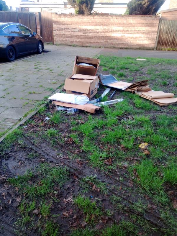 Fly tipping -14 Kerry Close, Canning Town, London, E16 3PL