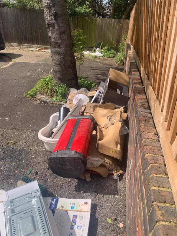 People have dumped rubbish needs removing -1 Gentry Gardens, Plaistow, London, E13 8BS