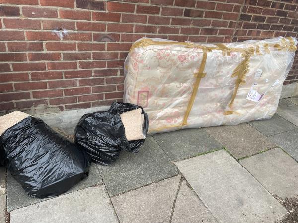Dumped on pavement -158 Corporation Street, Stratford, London, E15 3DY