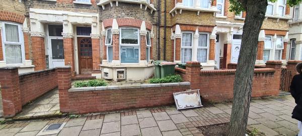 Dumped here for over a week now-41 Churston Avenue, Upton Park, London, E13 0RJ