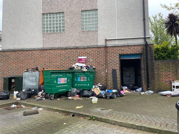 Bins are overflowing and there is rubbish all
Over the street -41 Gillman Drive, Stratford, London, E15 3JS