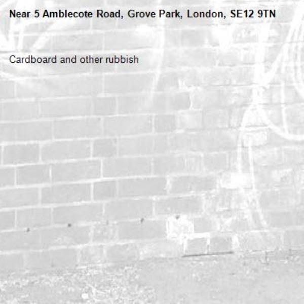 Cardboard and other rubbish-5 Amblecote Road, Grove Park, London, SE12 9TN