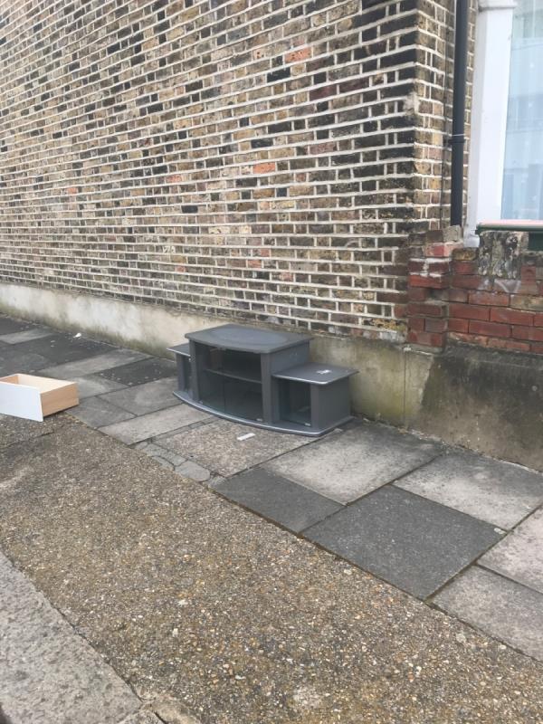 Stereo unit dumped on pavement -158 Corporation Street, London, E15 3DY