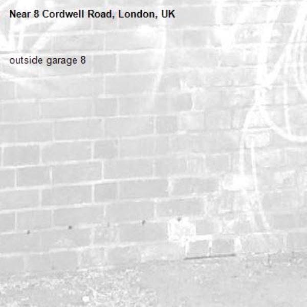 outside garage 8  -8 Cordwell Road, London, UK  