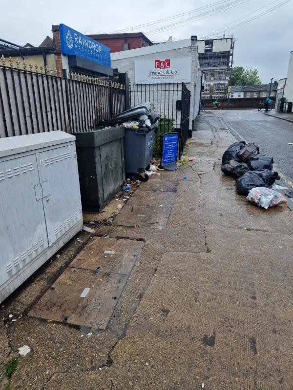 There's been a marked increase of both commercial fly tipping from Bistro grocery shop and domestic from the new converted flats situated opposite Maryland Supermarket in Francis Street. They do not have domestic bins and leaving their rubbish there.-11 Francis Street, Stratford, London, E15 1JG