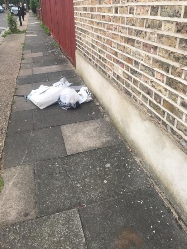 Bag of rubbish-158 Corporation Street, London, E15 3DY