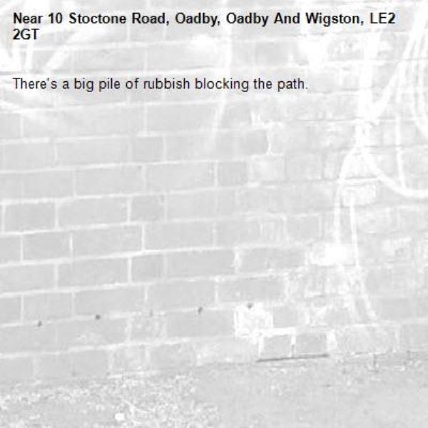 There's a big pile of rubbish blocking the path.-10 Stoctone Road, Oadby, Oadby And Wigston, LE2 2GT
