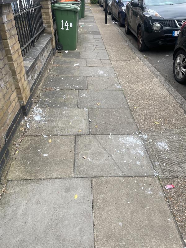 Litter all over street -87A, Upton Lane, Forest Gate, London, E7 9PB