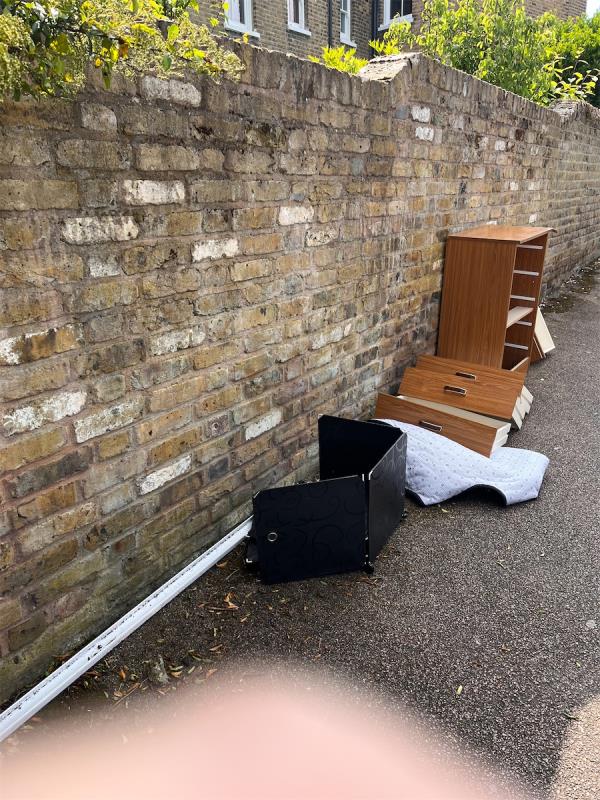 Broken furniture and household items-Ackroyd Road, Crofton Park, London