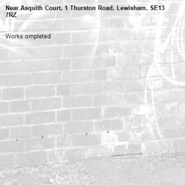 Works ompleted-Asquith Court, 1 Thurston Road, Lewisham, SE13 7RZ