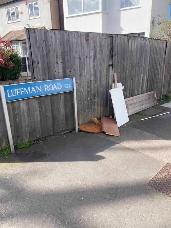 Fly tipping please clear-50 Luffman Road, Grove Park, London, SE12 9SX