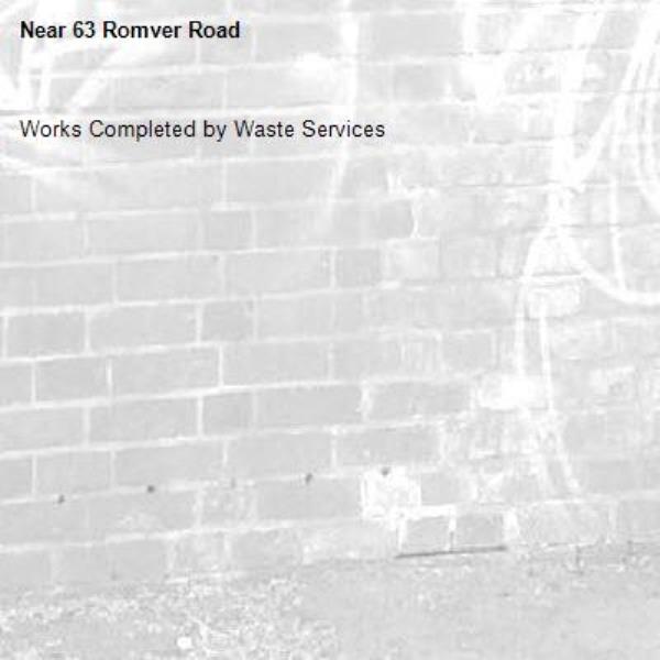 Works Completed by Waste Services-63 Romver Road