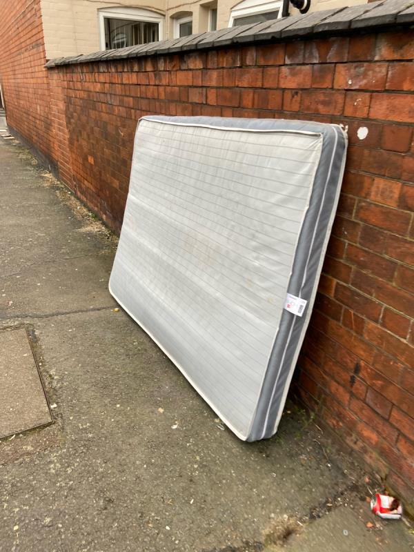 Corner of Wolverton Rd and Lambert Rd a mattress has been left.-44 Lambert Road, Westcotes, LE3 2AG, England, United Kingdom