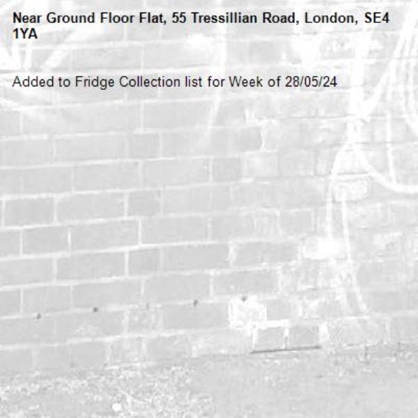 Added to Fridge Collection list for Week of 28/05/24-Ground Floor Flat, 55 Tressillian Road, London, SE4 1YA