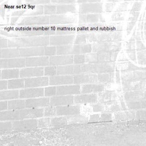 right outside number 10 mattress pallet and rubbish-se12 9qr