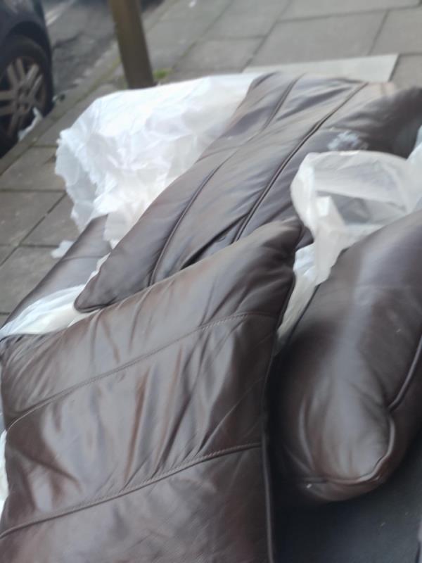 3 seater sofa dumped outside my house overnight.-27 Rolleston Street, Leicester, LE5 3SB