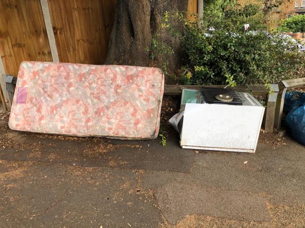 Matters and fridge has been dumped at the corner of Lawrie Park Road and Lawrie Park Road-Lawrie Park Gardens