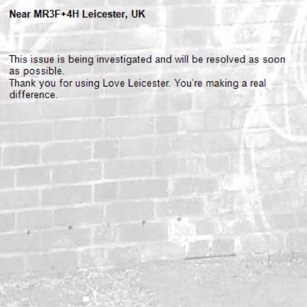 This issue is being investigated and will be resolved as soon as possible.
Thank you for using Love Leicester. You’re making a real difference.
-MR3F+4H Leicester, UK