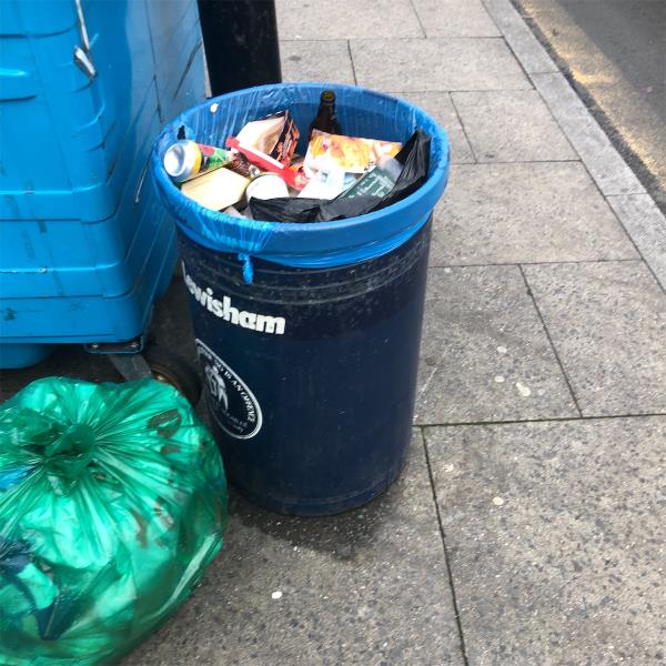 Please empty litter bin-644A, Downham Way, Bromley, BR1 5HN