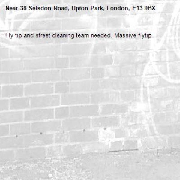 Fly tip and street cleaning team needed. Massive flytip.-38 Selsdon Road, Upton Park, London, E13 9BX