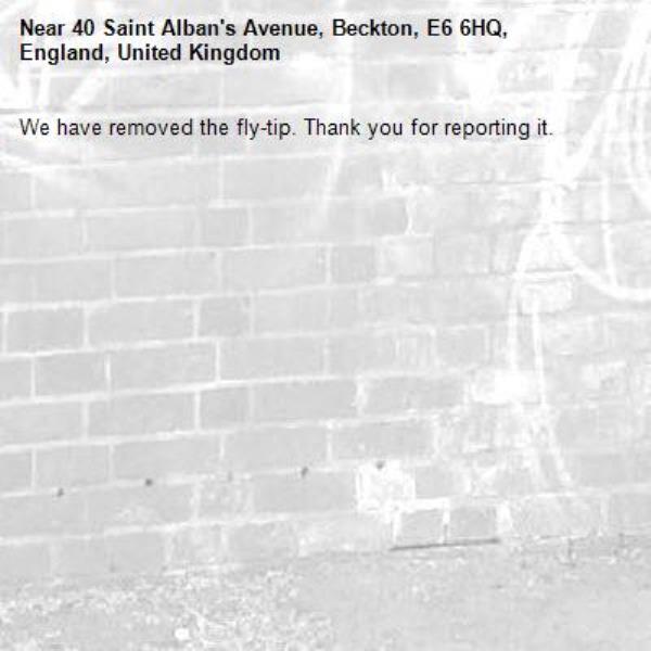 We have removed the fly-tip. Thank you for reporting it.-40 Saint Alban's Avenue, Beckton, E6 6HQ, England, United Kingdom