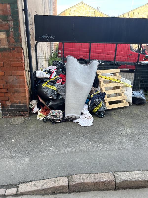Someone has dumped clothing bags on Sussex street -Sussex Street, Leicester
