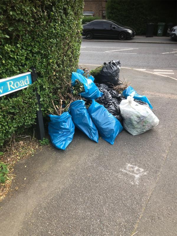 Junction of Northover. Please clear flytip of garden waste-1 Shaw Road, Bromley, BR1 5NW
