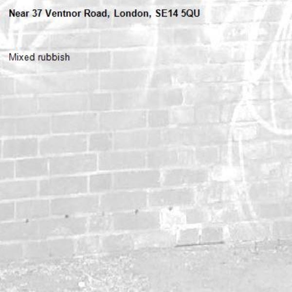 Mixed rubbish -37 Ventnor Road, London, SE14 5QU