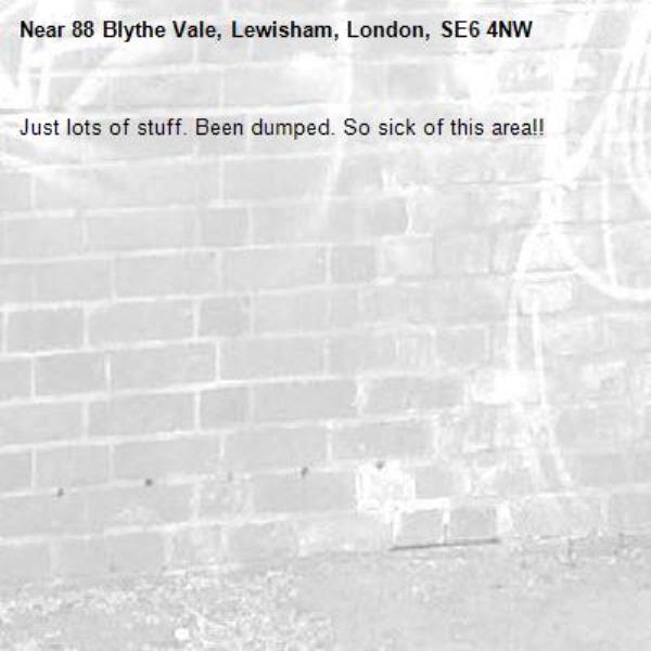 Just lots of stuff. Been dumped. So sick of this area!!-88 Blythe Vale, Lewisham, London, SE6 4NW