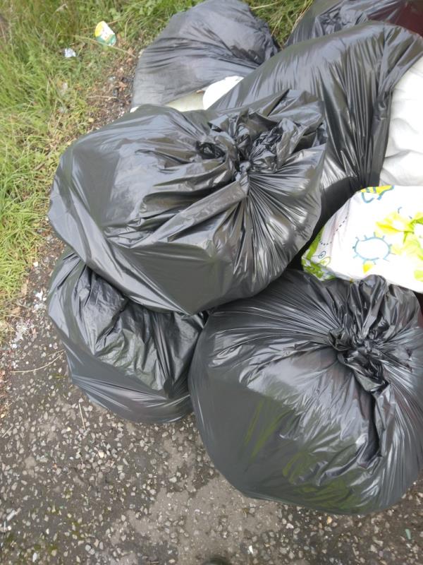 Flytipped household waste bags, taken away job done -42 Hazel Crescent, Reading, RG2 7ND
