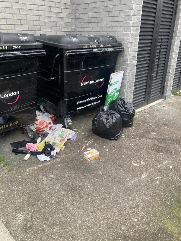 Flytipping on path -Astor Court, Ripley Road, West Beckton, London, E16 3EB
